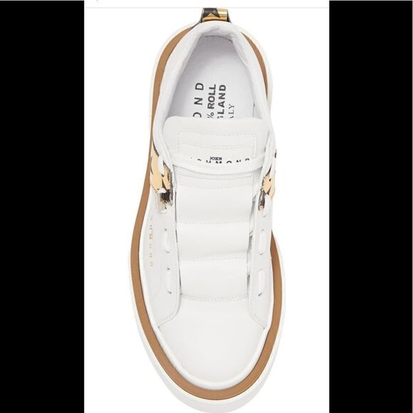 John Richmond  Metallic star leather fashion sneaker in white size EU37; US6,5-7 - Picture 4 of 13